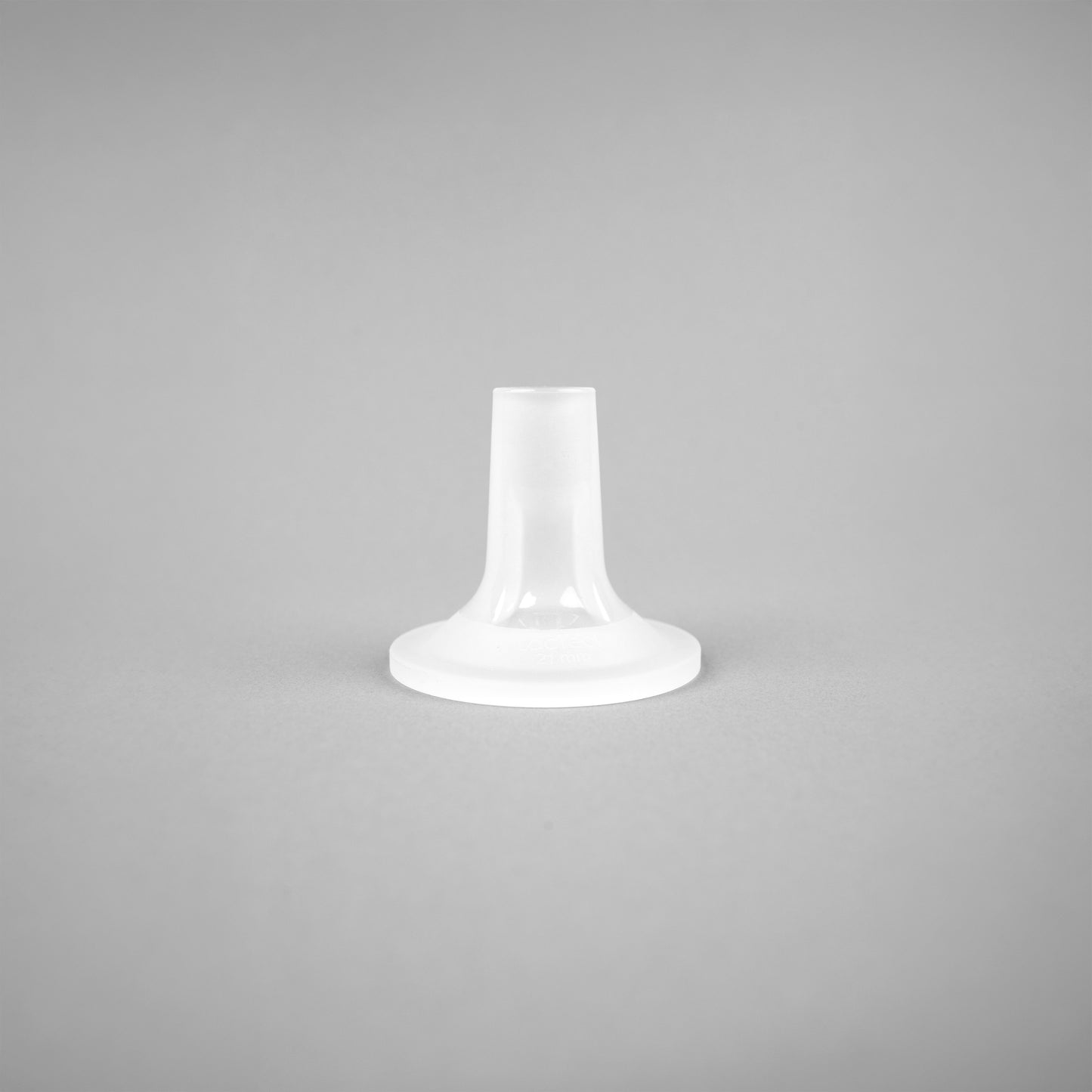 Soft silicone flange for comfort offering a natural, cushioned feel during breast pumping