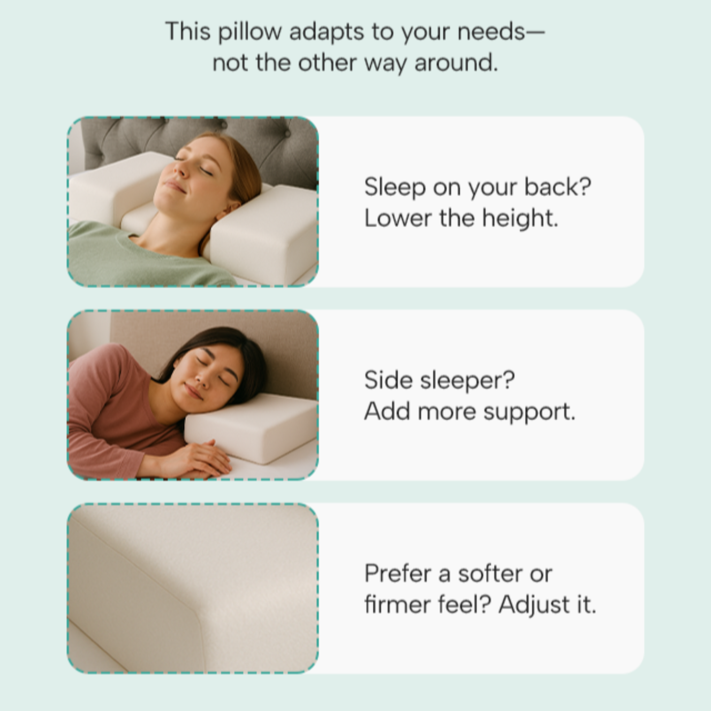 LacTeck Perfect Sleep Adjustable Pillow-1st Gen